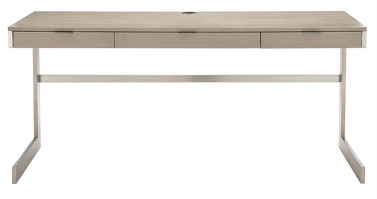 Simple Stylish Desk with USB Ports and Drop front center drawer.