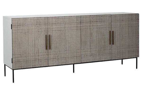 Sideboard with Etched Design, Iron Base