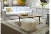 White Mohair Pouf - Hamptons Furniture, Gifts, Modern & Traditional