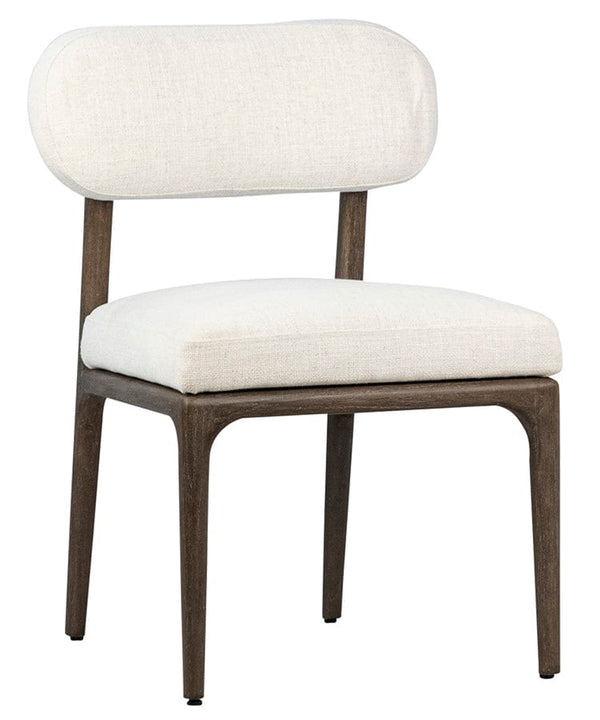 Simple Upholstered Dining Chair on Wooden Frame
