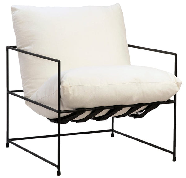 Occasional Chair with Black metal Frame