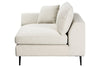 White Boucle Upholstered Sectional Sofa with Chaise on metal Legs
