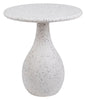 Outdoor Terrazzo Side Table in White