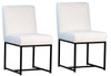 Simple Modern Dining Chairs in Bright White Performance Fabric