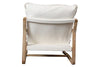 Sling Back Cotton Upholstered Occasional Chair