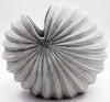 Ribbed Pinched Nautilus Vases - Two Colors