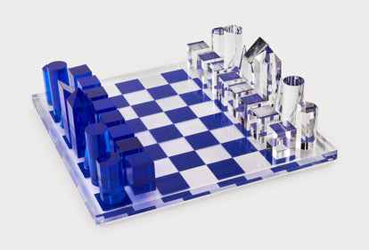 Acrylic Game Sets of Chess & Backgammon