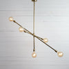 Linear 5 lamp chandelier