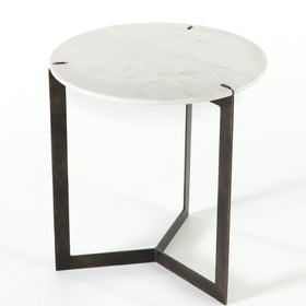 Brass & Marble Side Table - Hamptons Furniture, Gifts, Modern & Traditional