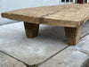 Low Hardwood Coffee Table, reclaimed wood.