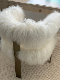 Long Hair Curly Sheepskin Chair