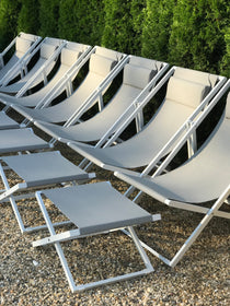 Deck Chair with Foot Stool - Hamptons Furniture, Gifts, Modern & Traditional