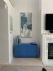 Blue Abstract Art on Vertical Canvas - Hamptons Furniture, Gifts, Modern & Traditional