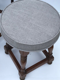 English Stools with Upholstered Seats - Hamptons Furniture, Gifts, Modern & Traditional