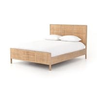 Woven Cane Bed with Natural or Black Frame