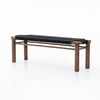 Cotton Woven Bench in Tan and Black