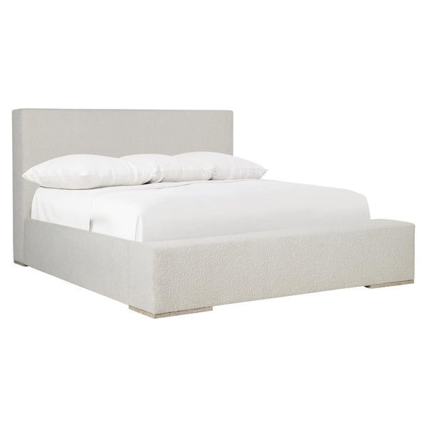Modern Upholstered Bed with Bench like Footboard