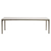 Outdoor Console Table, Iron Base, Faux Stone Top