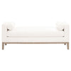 Upholstered Chaise or Bench in Livesmart Fabric/white