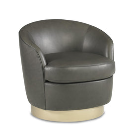 Upholstered Round Swivel Chair - Hamptons Furniture, Gifts, Modern & Traditional