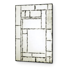 Antiqued Geometric Mirror - Hamptons Furniture, Gifts, Modern & Traditional