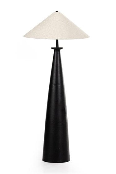Tapered Black Aluminum Floor Lamp