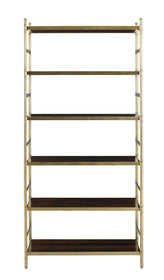 Antiqued Brass and Rosewood Etagere - Hamptons Furniture, Gifts, Modern & Traditional
