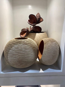 Chiseled Mango Wood Vase
