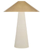 Miramar Accent Lamp in Porous White with Antique-Burnished Brass Shade