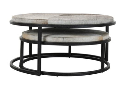 Nesting Round Hide Coffee Tables
