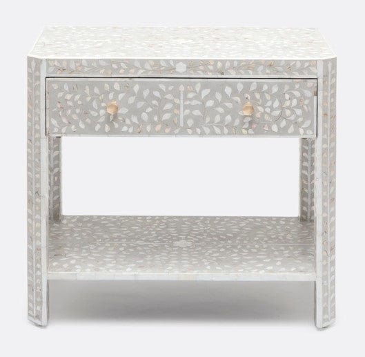 Nightstand with Mother of Pearl Inlay