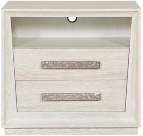 Nightstand with Silver Hardware