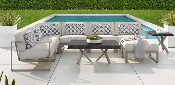 Outdoor Cushioned Sectional Sofa - Hamptons Furniture, Gifts, Modern & Traditional