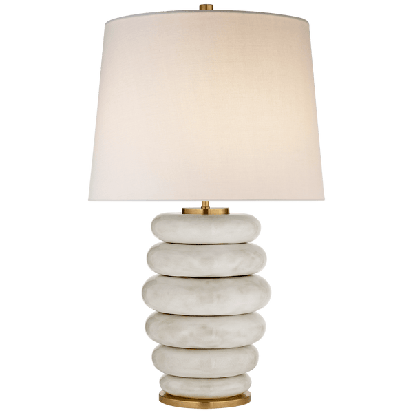 Phoebe Stacked Table Lamp with Linen Shade