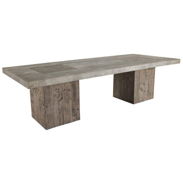 Rustic Coffee Table, block pedestal bases in reclaimed wood