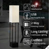 49" Translucent Outdoor Floor Lamp - Cordless, Rechargeable Bulb