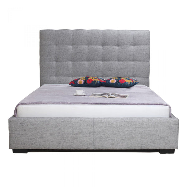 Storage Bed in Grey Fabric - Hamptons Furniture, Gifts, Modern & Traditional