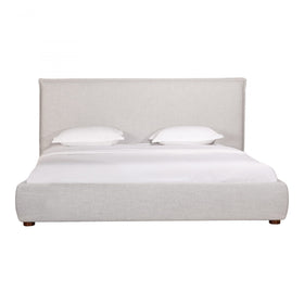 Classic Upholstered Modern Bed in Linen