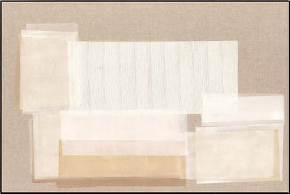 Hand Painted Neutral Rectangles on Linen