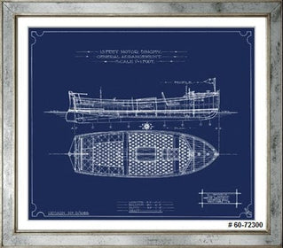 Motorboat Blueprints - Hamptons Furniture, Gifts, Modern & Traditional