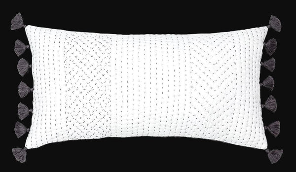 Sahati Bolster Pillow in Charcoal