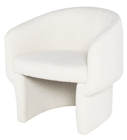Naomi II Occasional Chair in white Boucle