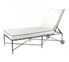 Outdoor Chaise in Stainless Steel/Black