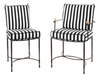 Outdoor Dining Chairs in Stainless Steel/Black