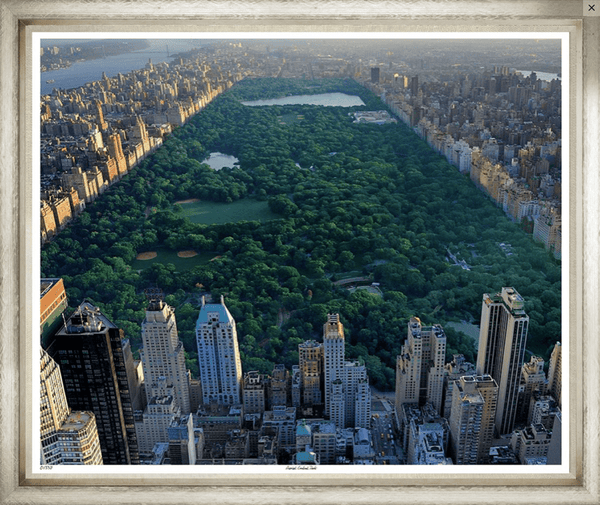 Large Aerial Central Park Framed Photo