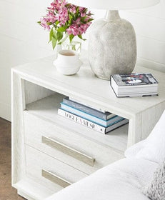 Nightstand with Silver Hardware