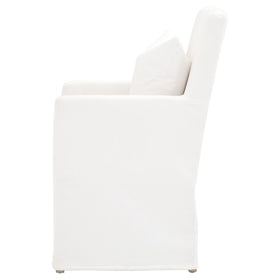 Slipcovered Dining Chair with Arms