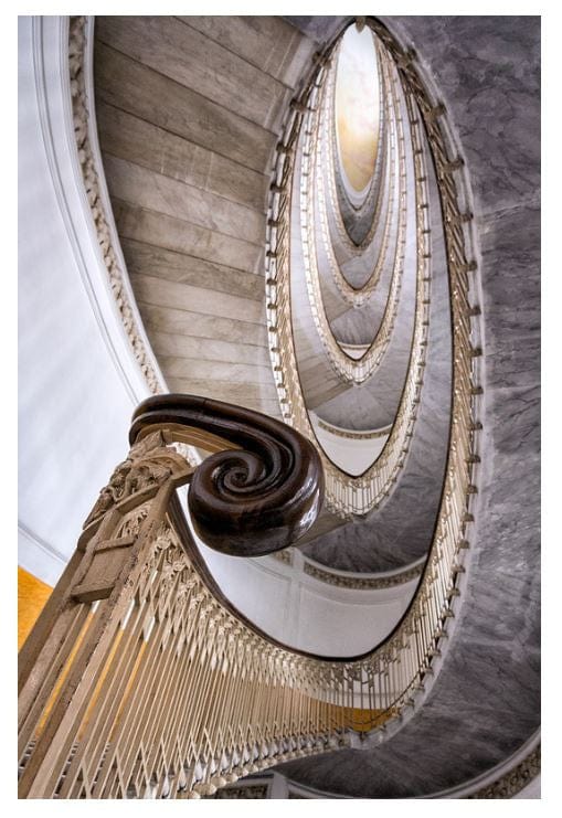 "Staircase" photograph Palazzo Mannajuolo, Naples, Italy - Hamptons Furniture, Gifts, Modern & Traditional