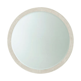 Simple Pine Mirror in White Wire Brushed Finish