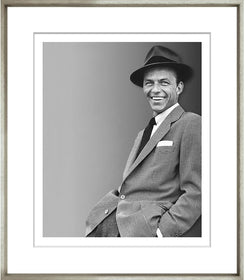 Frank Sinatra Black and white print, framed